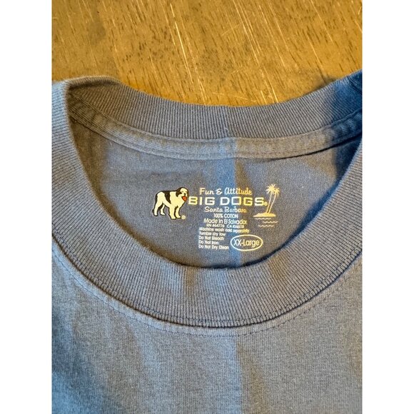 Mens XXL Big Dogs Blue Graphic T-Shirt "Yes Dad" 100% Cotton Relaxed Fit Crewnec - Picture 5 of 13